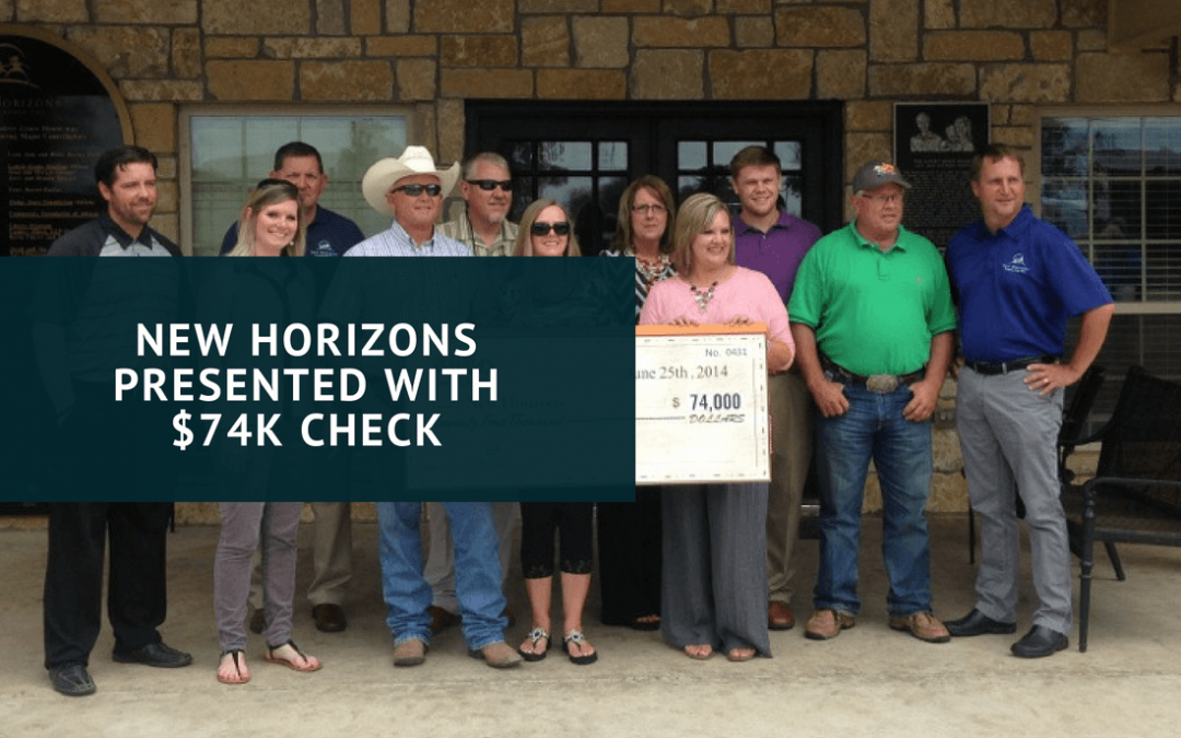 New Horizons Presented With $74K Check